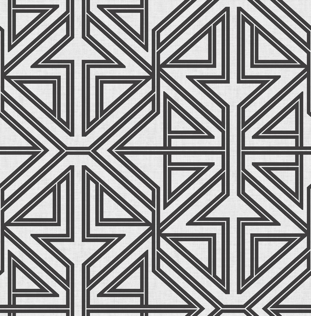 A-Street Prints Kachel Black Geometric Wallpaper