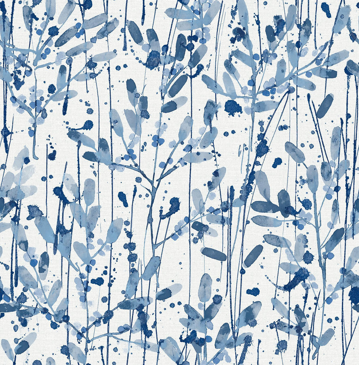 A-Street Prints Leandra Indigo Floral Trail Wallpaper