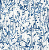 A-Street Prints Leandra Indigo Floral Trail Wallpaper