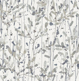 A-Street Prints Leandra Grey Floral Trail Wallpaper