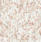 A-Street Prints Leandra Floral Trail Coral Wallpaper