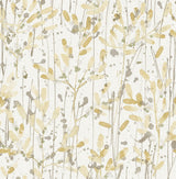 A-Street Prints Leandra Yellow Floral Trail Wallpaper