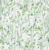 A-Street Prints Leandra Green Floral Trail Wallpaper