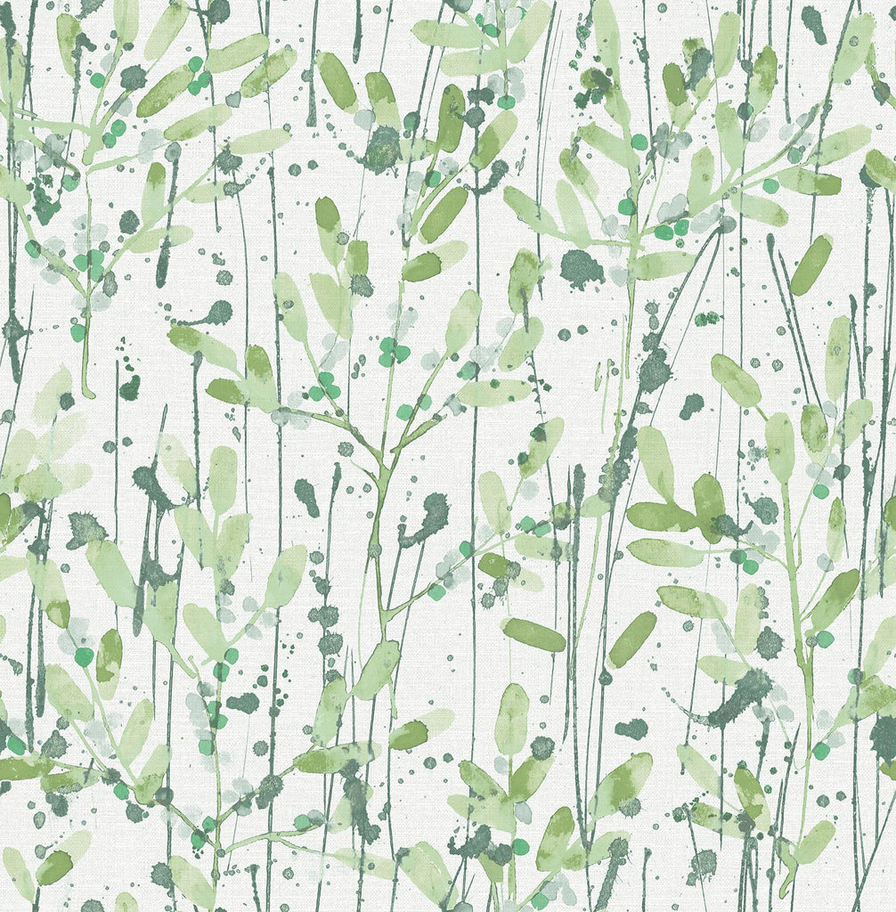 A-Street Prints Leandra Floral Trail Green Wallpaper