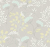 A-Street Prints Sorrel Light Grey Botanical Wallpaper