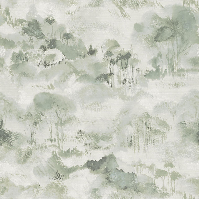 A-Street Prints Nara Sage Toile Wallpaper