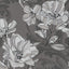 A-Street Prints Selene Silver Mucha Floral Wallpaper