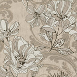 A-Street Prints Selene Mucha Floral Gold Wallpaper