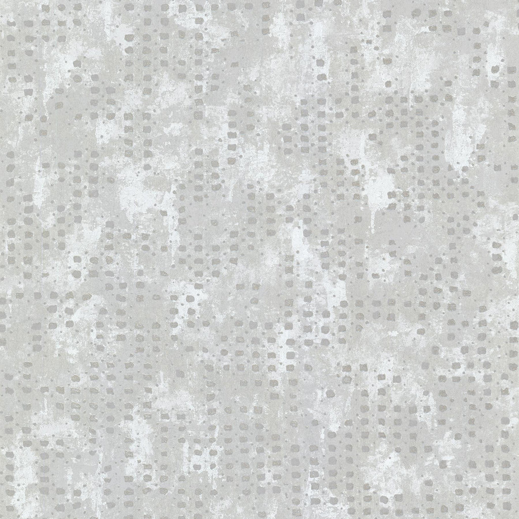 A-Street Prints Felsic Studded Cube Silver Wallpaper