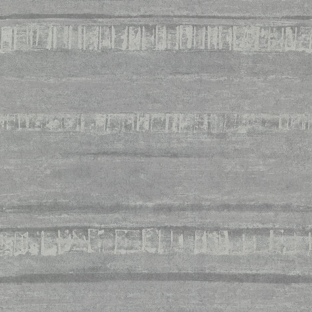 A-Street Prints Rakasa Pewter Distressed Stripe Wallpaper
