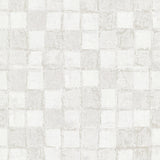 A-Street Prints Varak Platinum Checkerboard Wallpaper