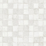 A-Street Prints Varak Checkerboard Platinum Wallpaper