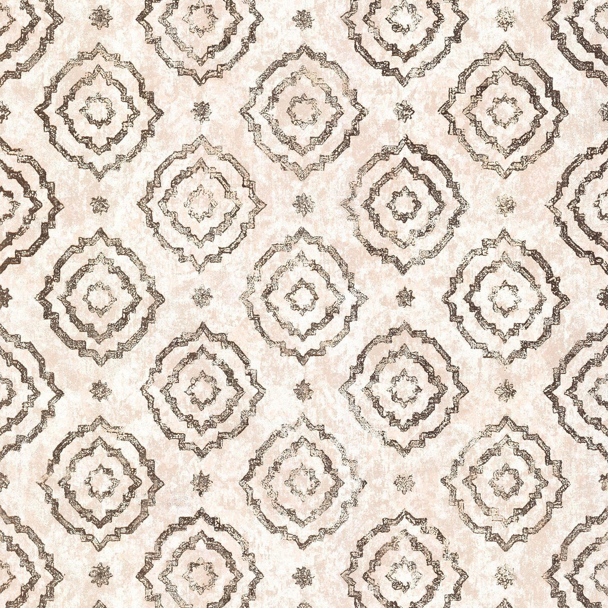 A-Street Prints Uma Rose Gold Star Medallion Wallpaper