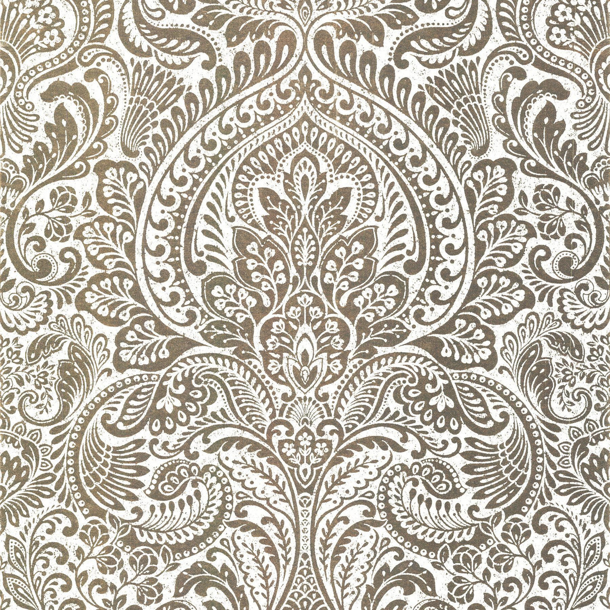 A-Street Prints Artemis Gold Floral Damask Wallpaper
