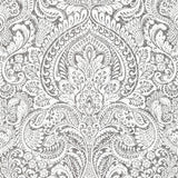 A-Street Prints Artemis Floral Damask Platinum Wallpaper