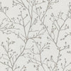 A-Street Prints Koura Silver Budding Branches Wallpaper
