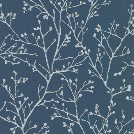 A-Street Prints Koura Sapphire Budding Branches Wallpaper