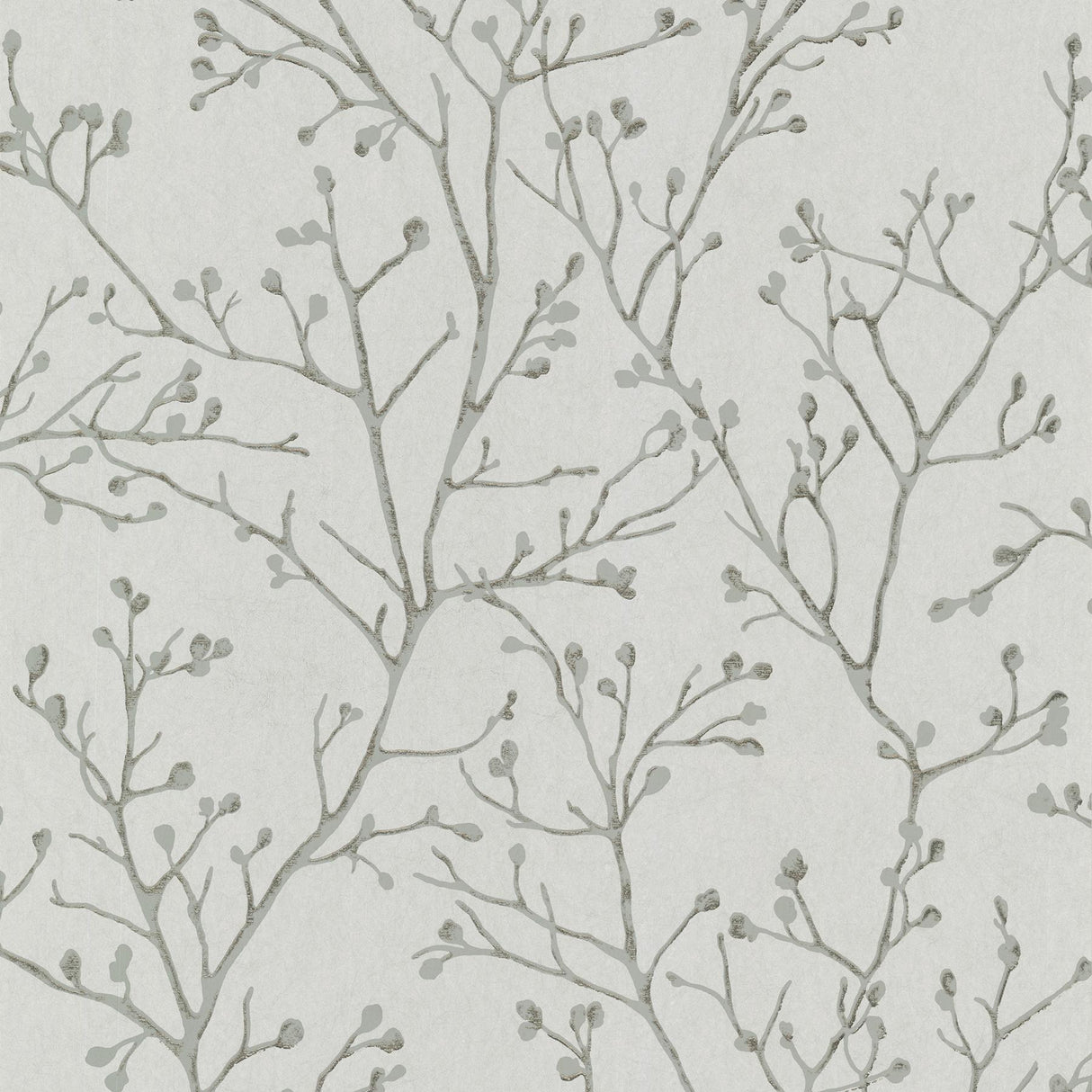 A-Street Prints Koura Platinum Budding Branches Wallpaper