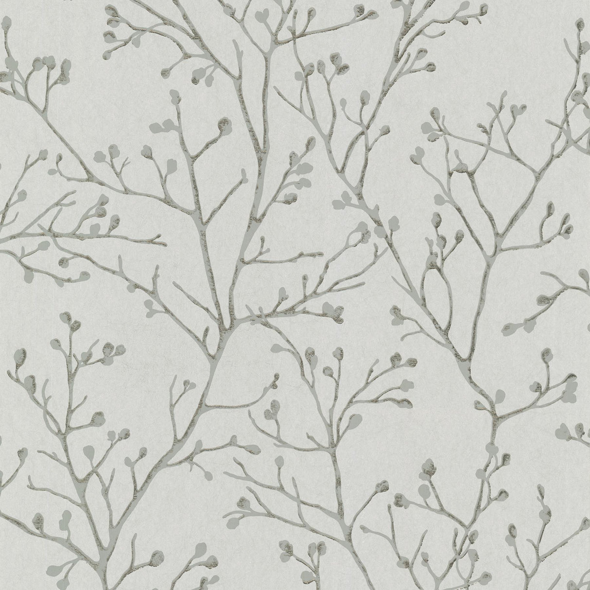 A-Street Prints Koura Budding Branches Platinum Wallpaper
