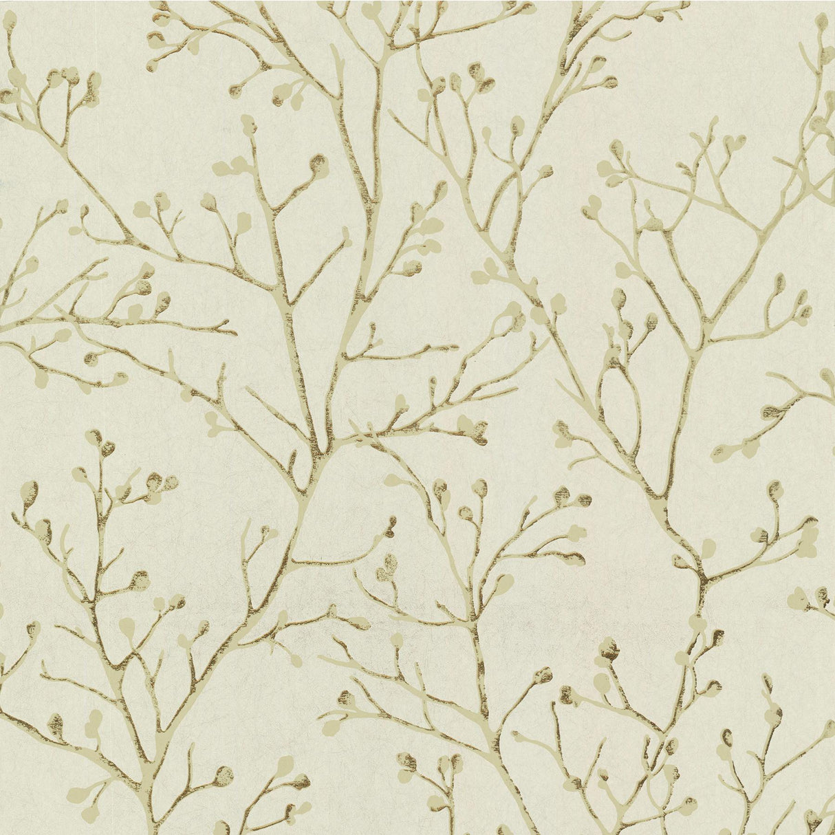 A-Street Prints Koura Budding Branches Gold Wallpaper