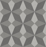 Brewster Home Fashions Valiant Faux Grasscloth Mosaic Grey Wallpaper
