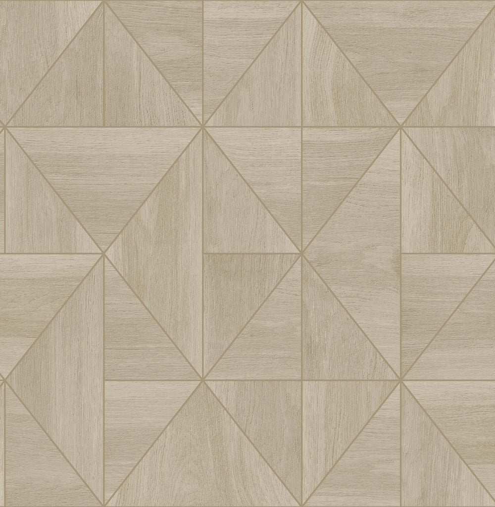 Brewster Home Fashions Cheverny Wood Tile Beige Wallpaper
