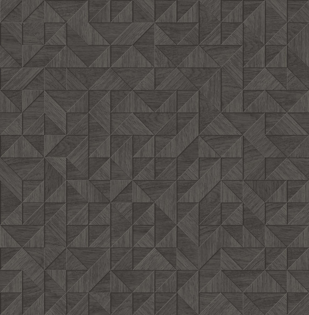Brewster Home Fashions Gallerie Triangle Geometric Black Wallpaper