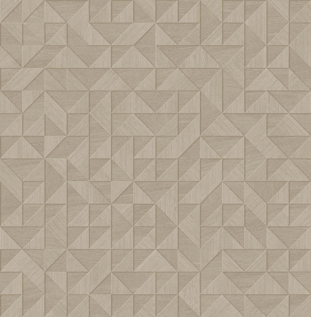 Brewster Home Fashions Gallerie Taupe Triangle Geometric Wallpaper