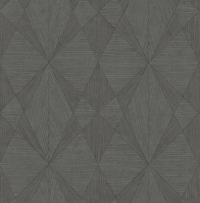 Brewster Home Fashions Intrinsic Dark Grey Textured Geometric Wallpaper