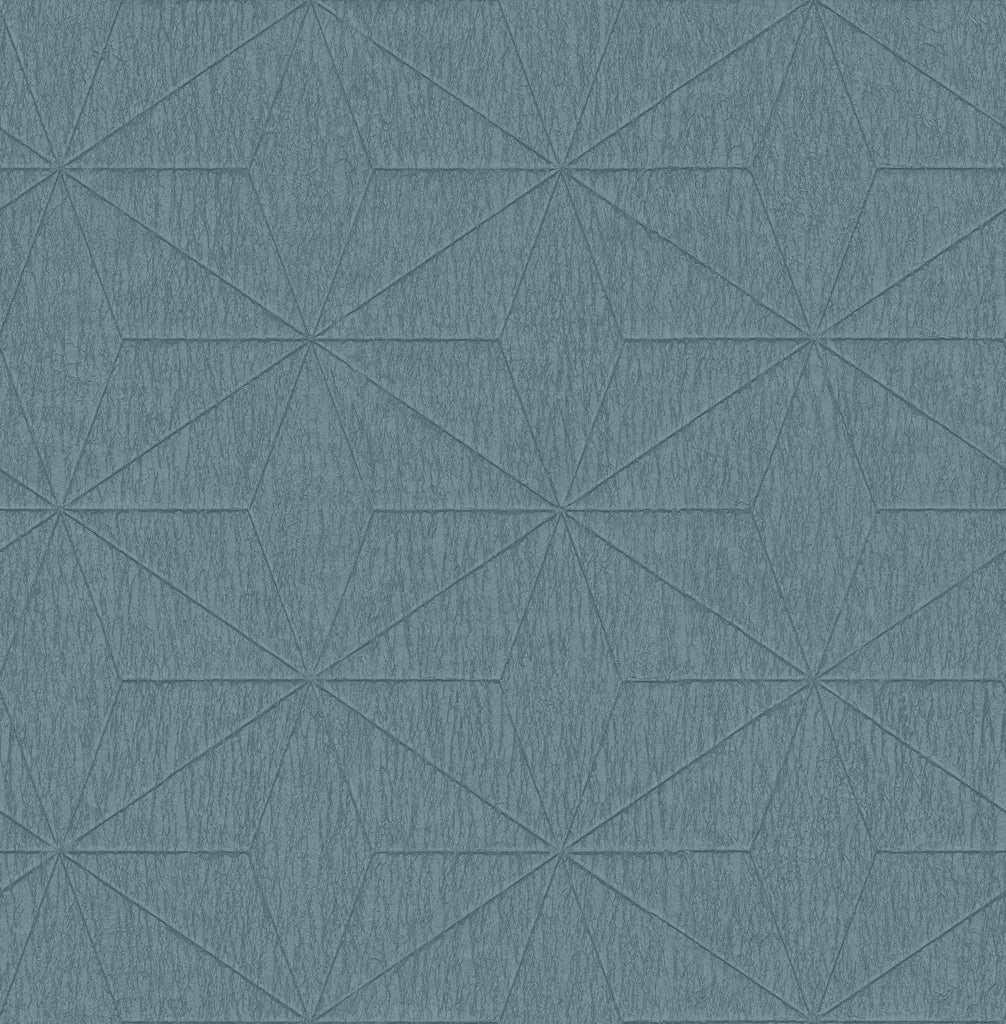Brewster Home Fashions Bernice Teal Diamond Geometric Wallpaper
