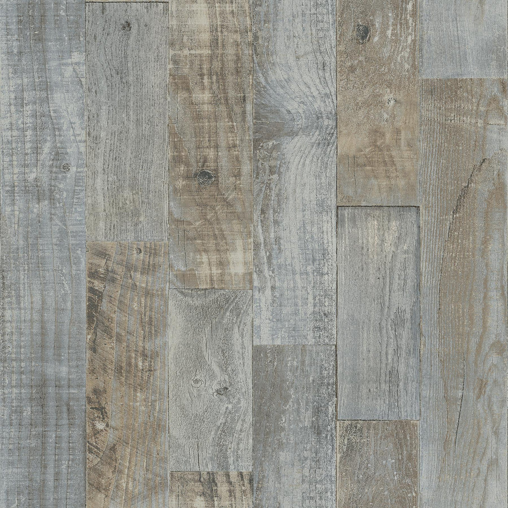 Brewster Home Fashions Chebacco Grey Wooden Planks Wallpaper