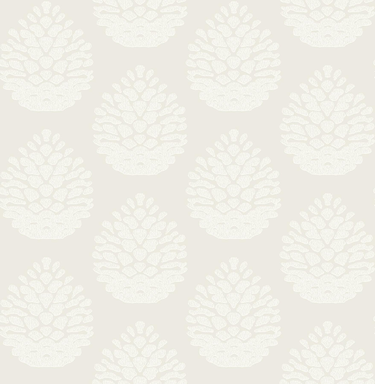 Brewster Home Fashions Totem Pinecone Eggshell Wallpaper