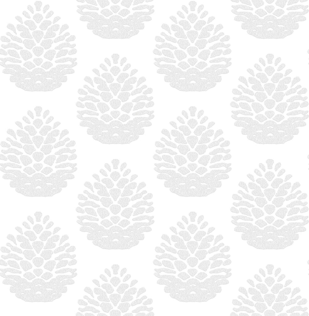 Brewster Home Fashions Totem Light Grey Pinecone Wallpaper