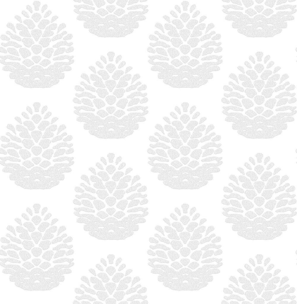 Brewster Home Fashions Totem Pinecone Light Grey Wallpaper