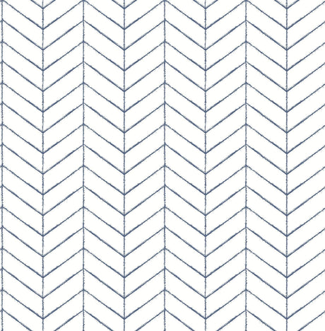 Brewster Home Fashions Bison Navy Herringbone Wallpaper