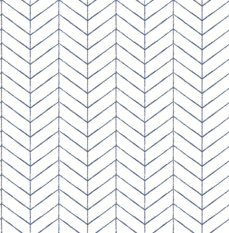Brewster Home Fashions Bison Herringbone Navy Wallpaper