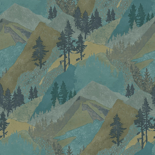 Brewster Home Fashions Range Green Mountains Wallpaper