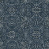 Brewster Home Fashions Java Medallion Navy Wallpaper