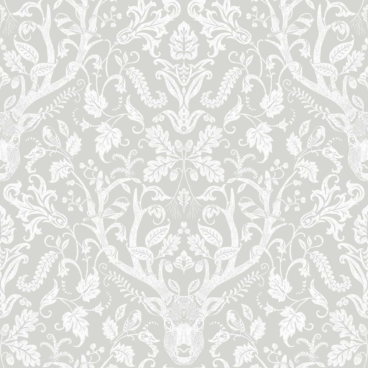 Brewster Home Fashions Kiwassa Taupe Antler Damask Wallpaper