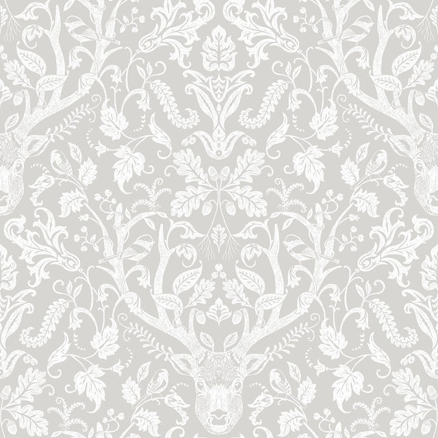 Brewster Home Fashions Kiwassa Taupe Antler Damask Wallpaper
