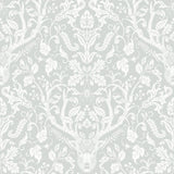 Brewster Home Fashions Kiwassa Antler Damask Grey Wallpaper
