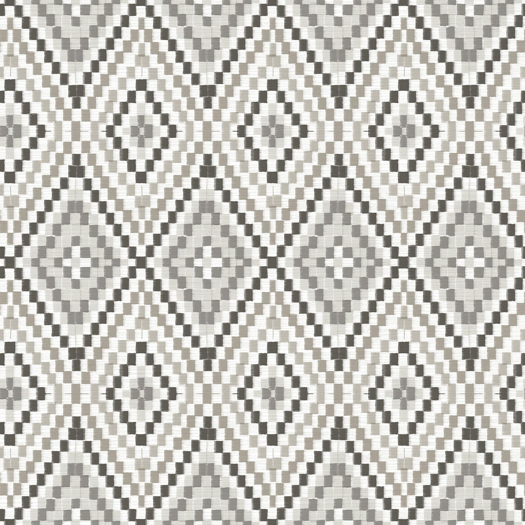 Brewster Home Fashions Ganado Dark Brown Geometric Ikat Wallpaper