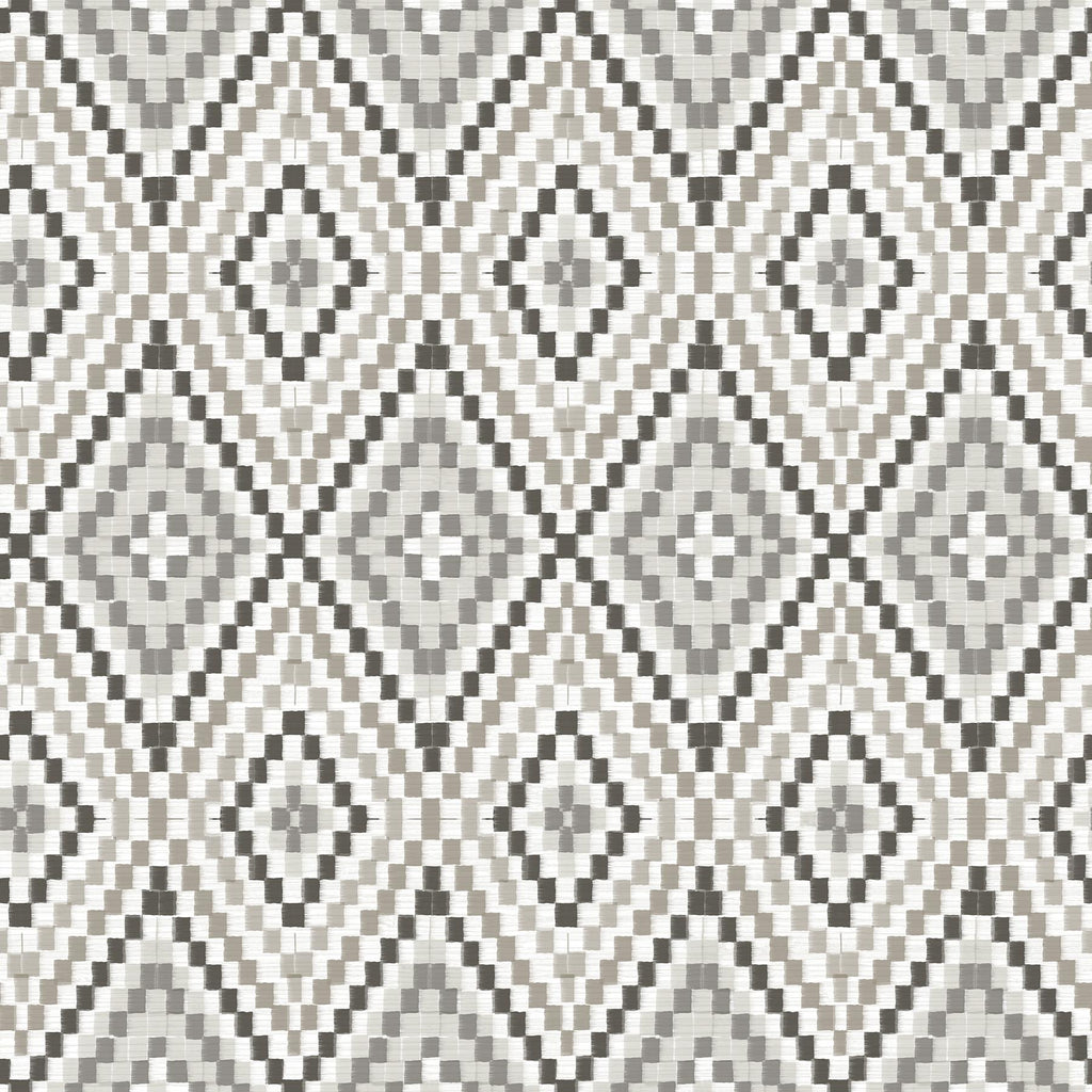 Brewster Home Fashions Ganado Geometric Ikat Dark Brown Wallpaper