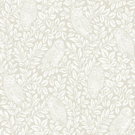 Brewster Home Fashions Parliament Owl Cream Wallpaper