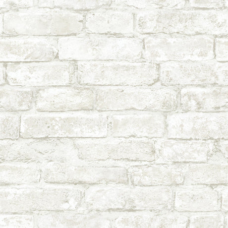 Brewster Home Fashions Arlington Off-White Brick Wallpaper