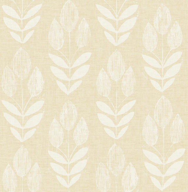 Brewster Home Fashions Garland Wheat Block Tulip Wallpaper