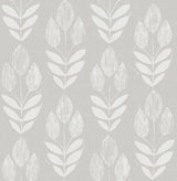 Brewster Home Fashions Garland Block Tulip Dove Wallpaper
