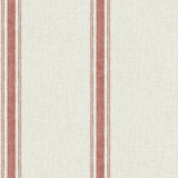 Brewster Home Fashions Linette Burnt Sienna Fabric Stripe Wallpaper