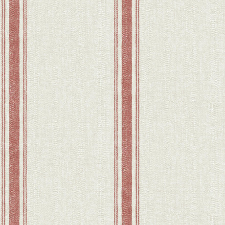 Brewster Home Fashions Linette Burnt Sienna Fabric Stripe Wallpaper