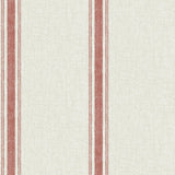 Brewster Home Fashions Linette Fabric Stripe Burnt Sienna Wallpaper